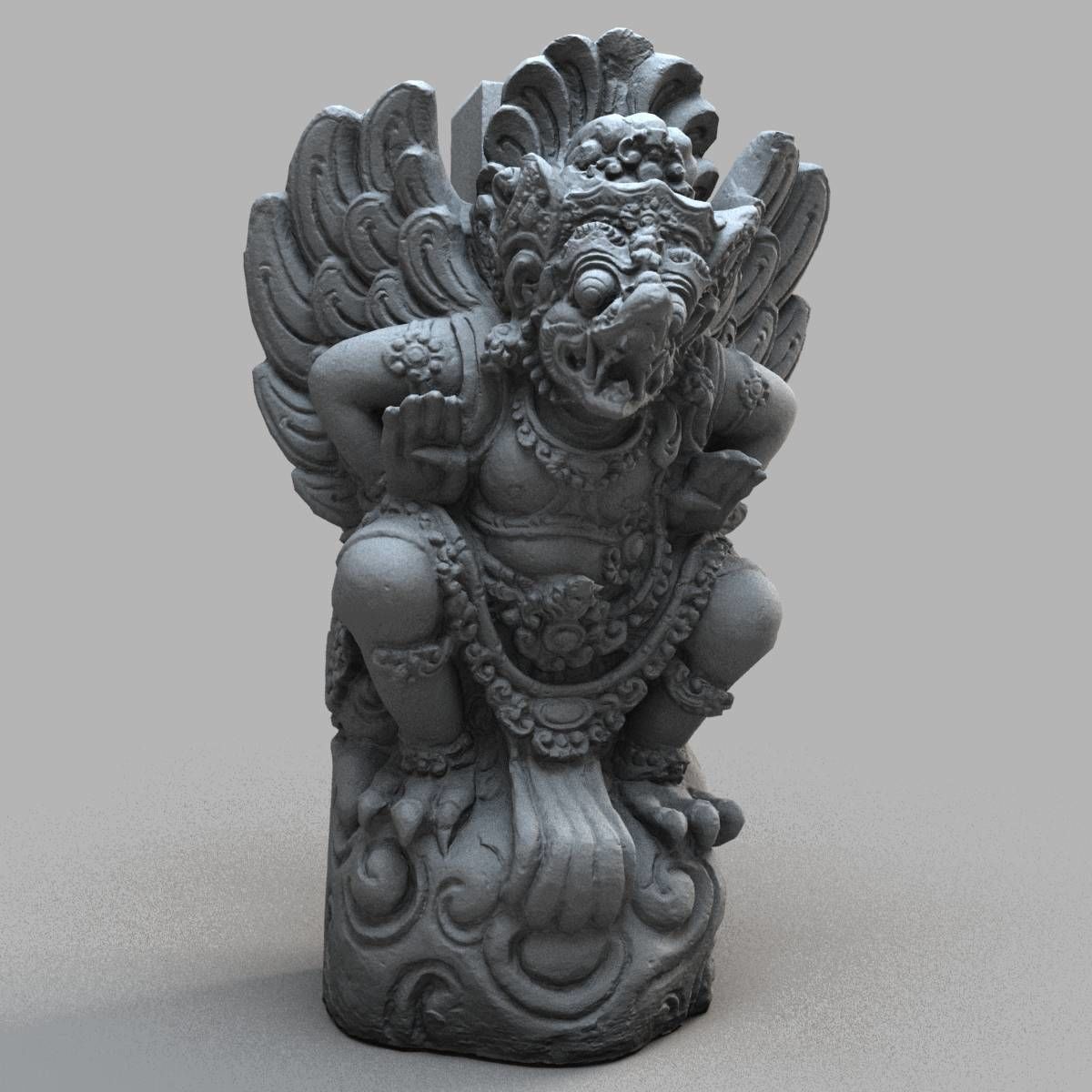 Bali-statue-016 statue of indian deity Low-poly 3D model_7
