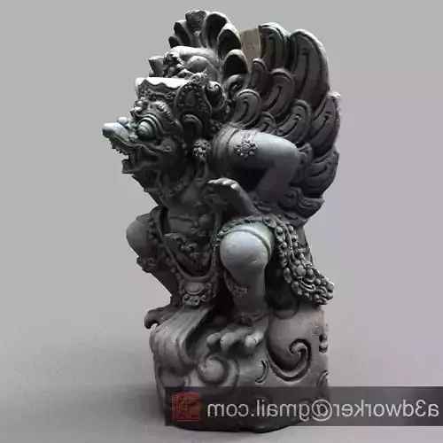 Bali-statue-016 statue of indian deity Low-poly 3D model