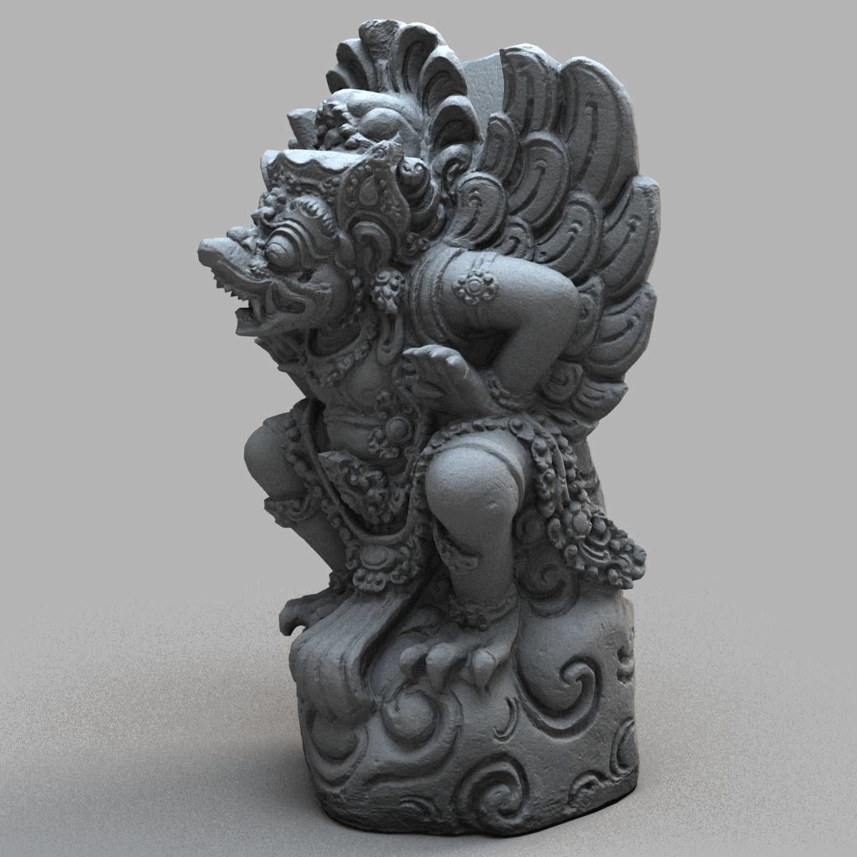 Bali-statue-016 statue of indian deity Low-poly 3D model_6