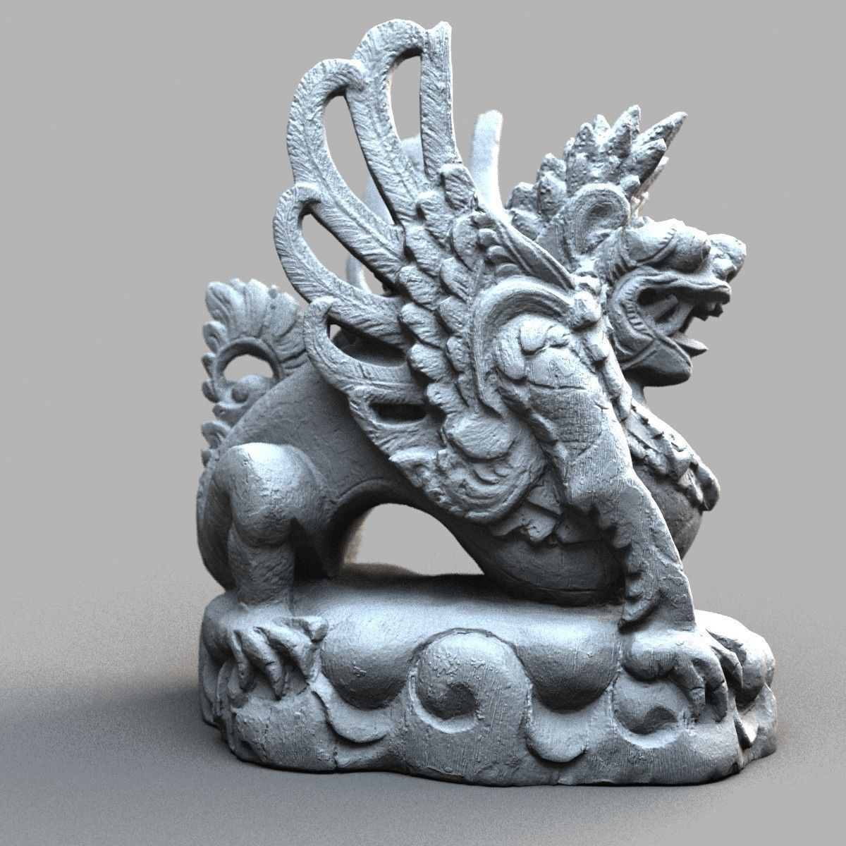 Bali-statue-018 statue of chinese deity Low-poly 3D model_8