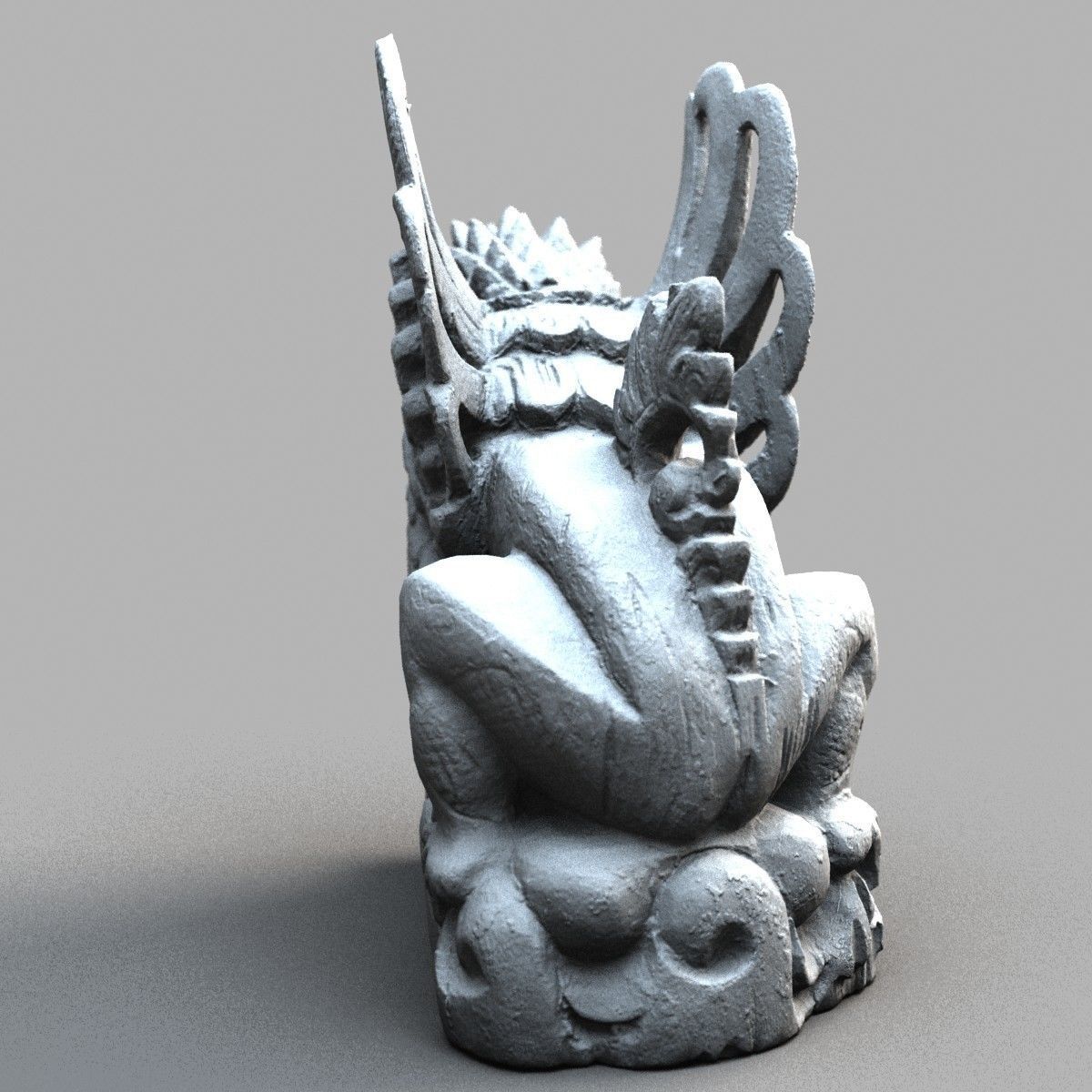 Bali-statue-018 statue of chinese deity Low-poly 3D model_10