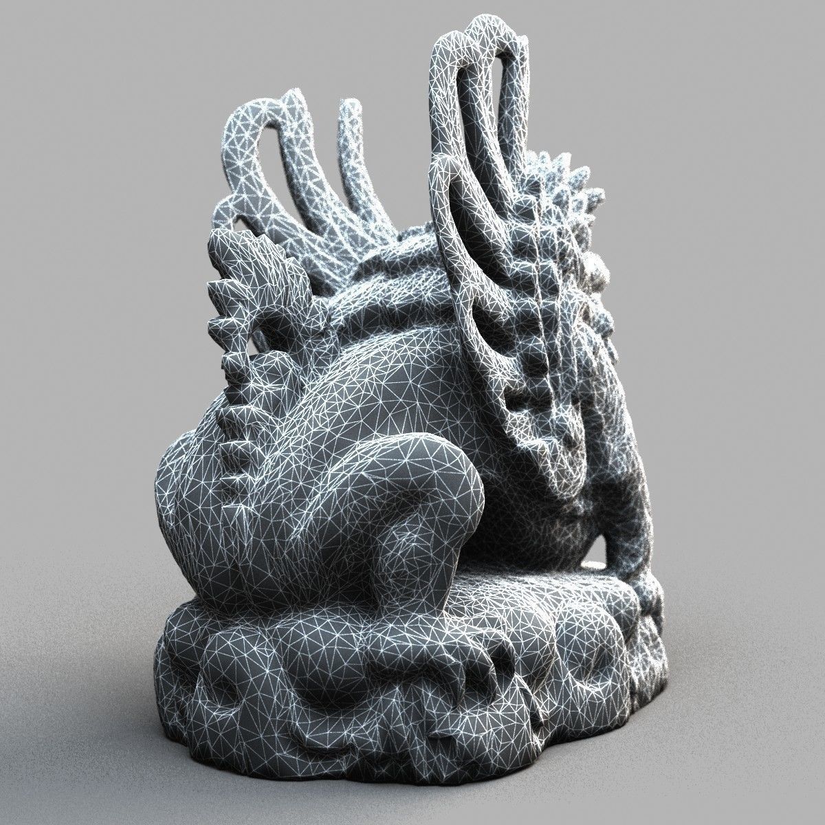 Bali-statue-018 statue of chinese deity Low-poly 3D model_15