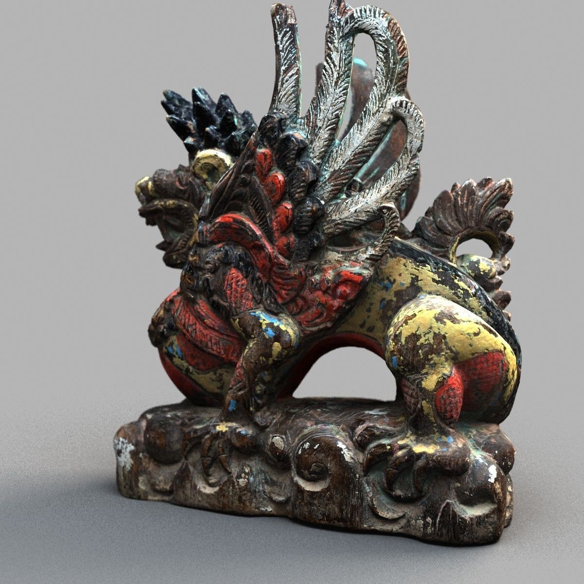 Bali-statue-018 statue of chinese deity Low-poly 3D model_5