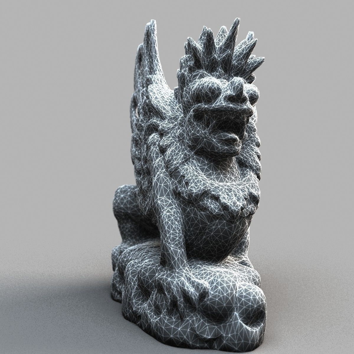Bali-statue-018 statue of chinese deity Low-poly 3D model_13