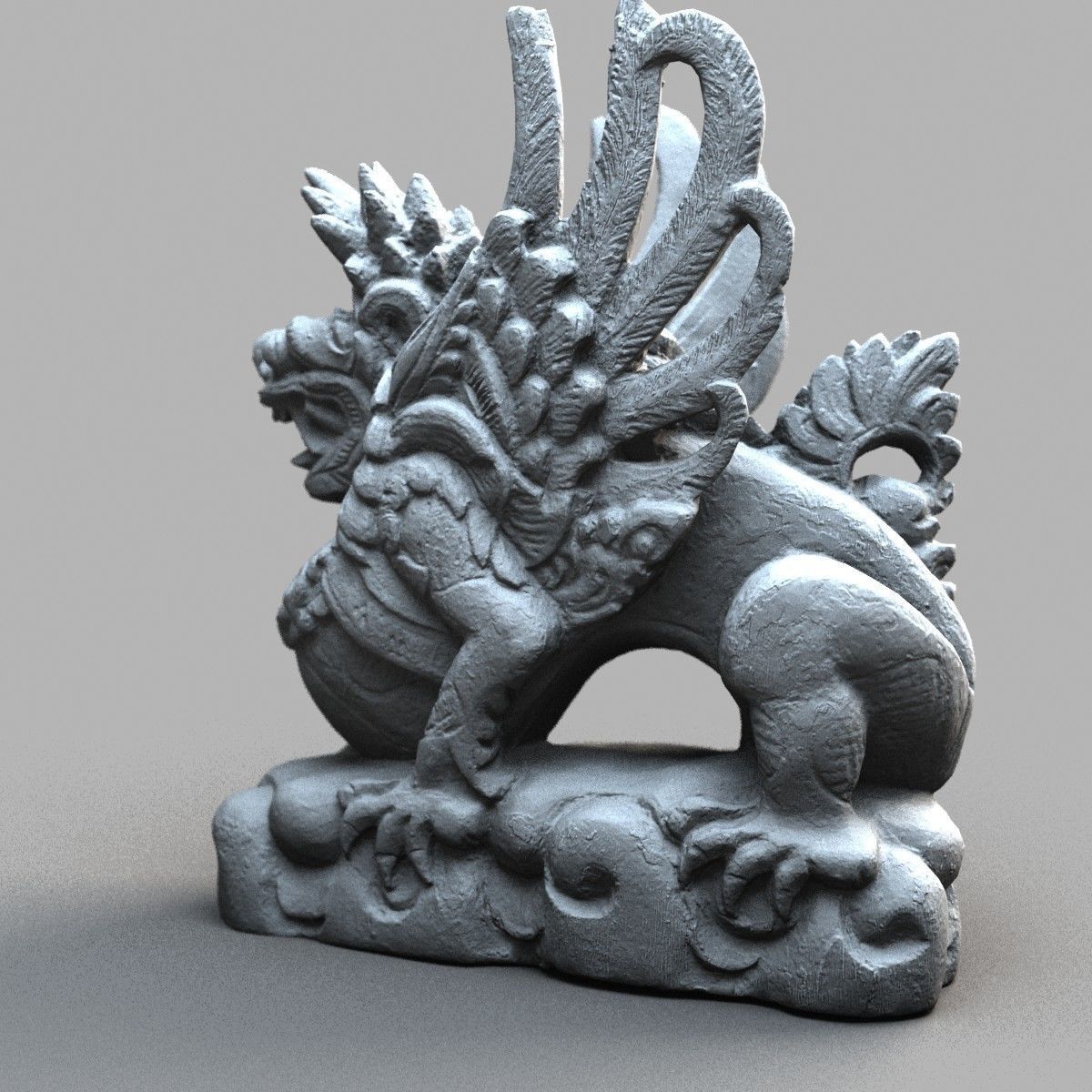 Bali-statue-018 statue of chinese deity Low-poly 3D model_11