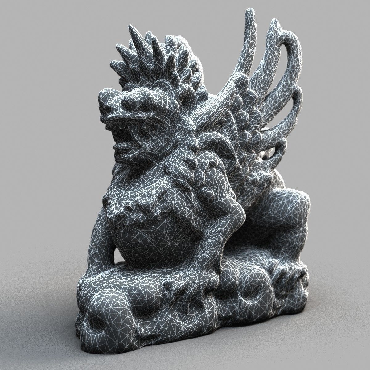 Bali-statue-018 statue of chinese deity Low-poly 3D model_12