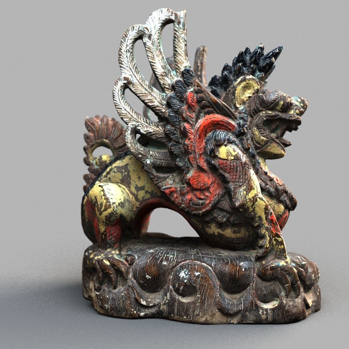 Bali-statue-018 statue of chinese deity Low-poly 3D model_2