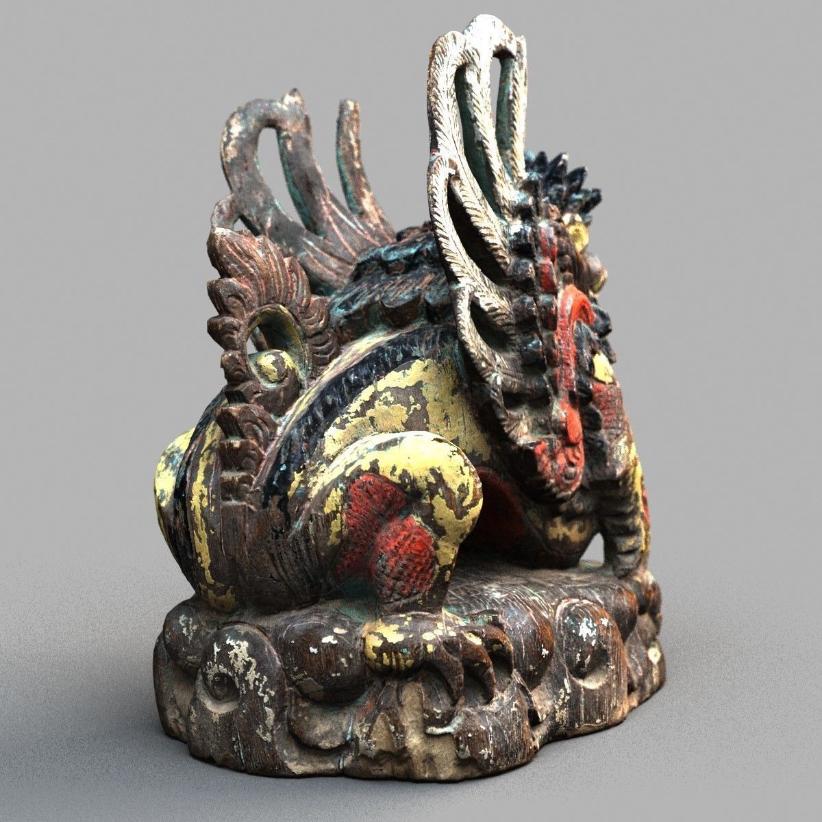 Bali-statue-018 statue of chinese deity Low-poly 3D model_3
