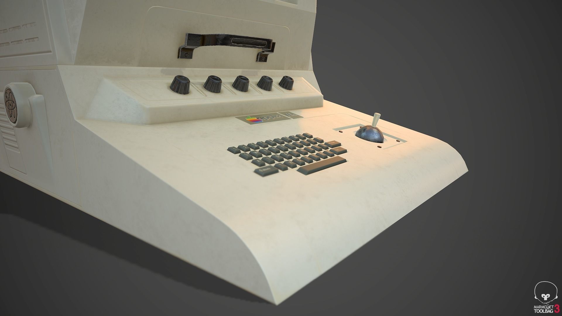 old computer  Low-poly 3D model_4