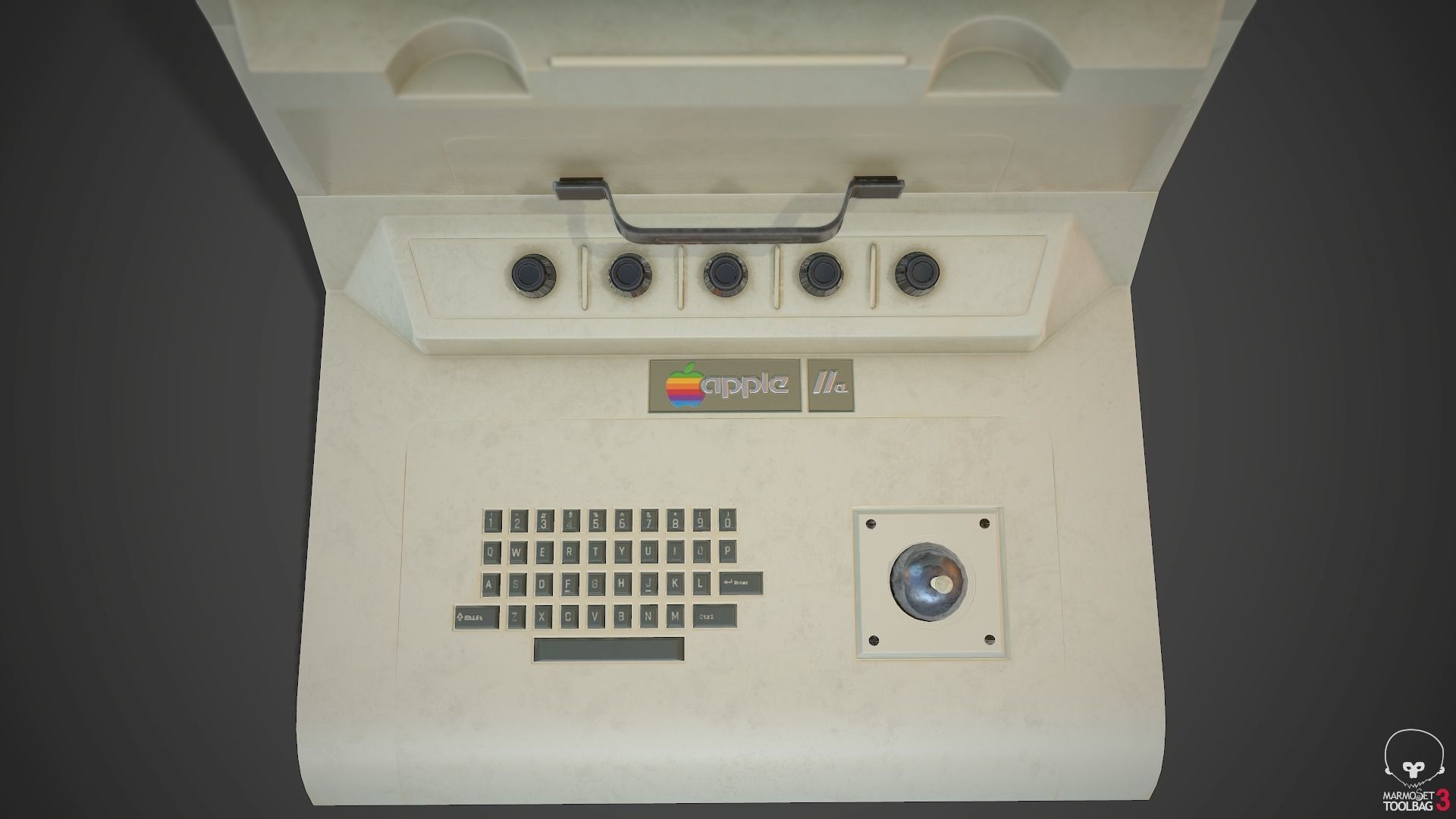 old computer  Low-poly 3D model_10