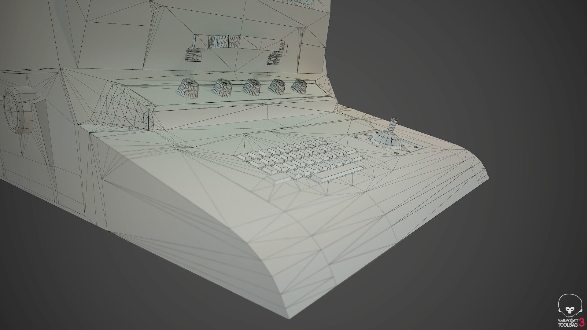 old computer  Low-poly 3D model_5