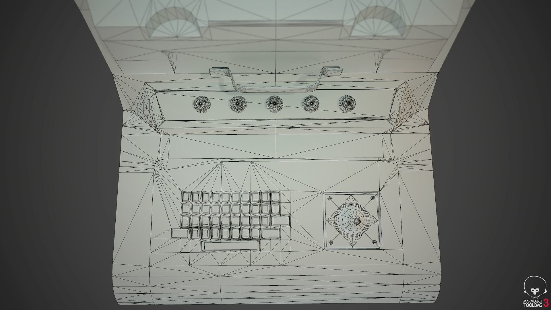 old computer  Low-poly 3D model_11