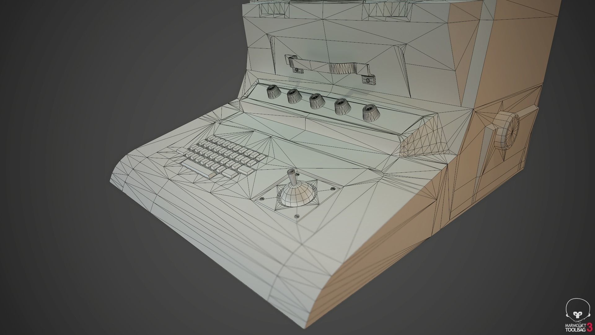 old computer  Low-poly 3D model_13