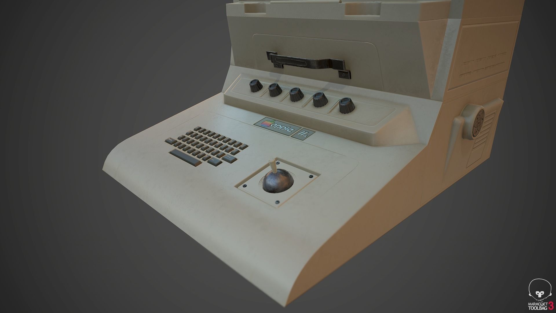 old computer  Low-poly 3D model_12