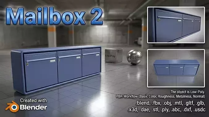 Mailbox 2 -  Low-Poly-Verion