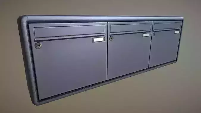 Mailbox 2 -  Very Low-Poly-Version Low-poly 3D model