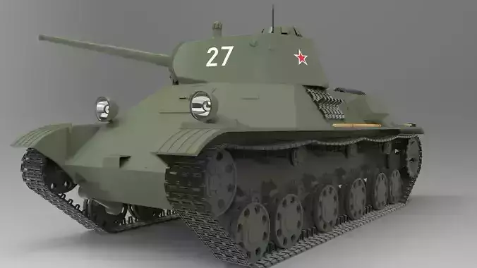 Tank T-50  Free 3D model