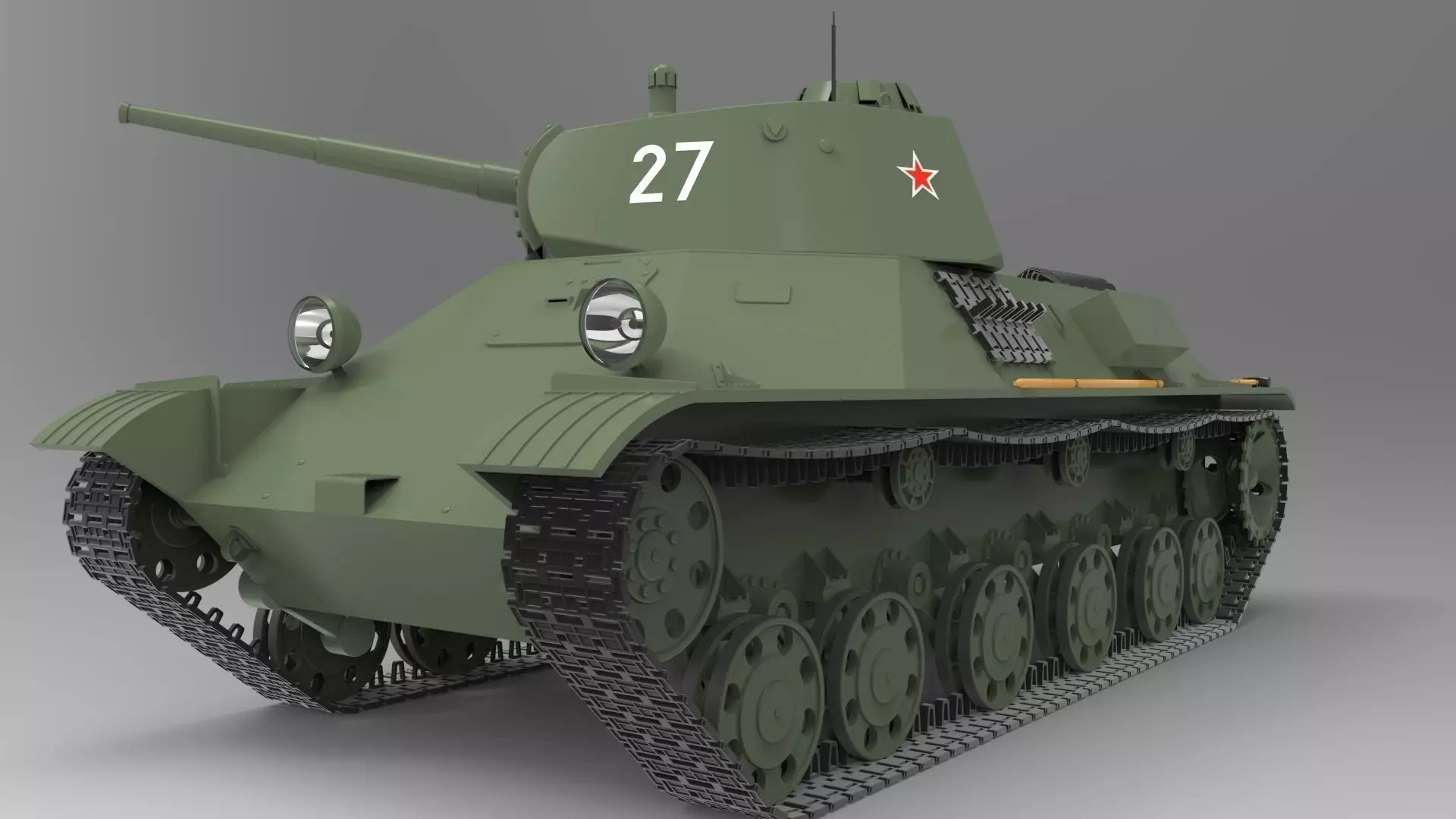 Tank T-50  Free 3D model_0