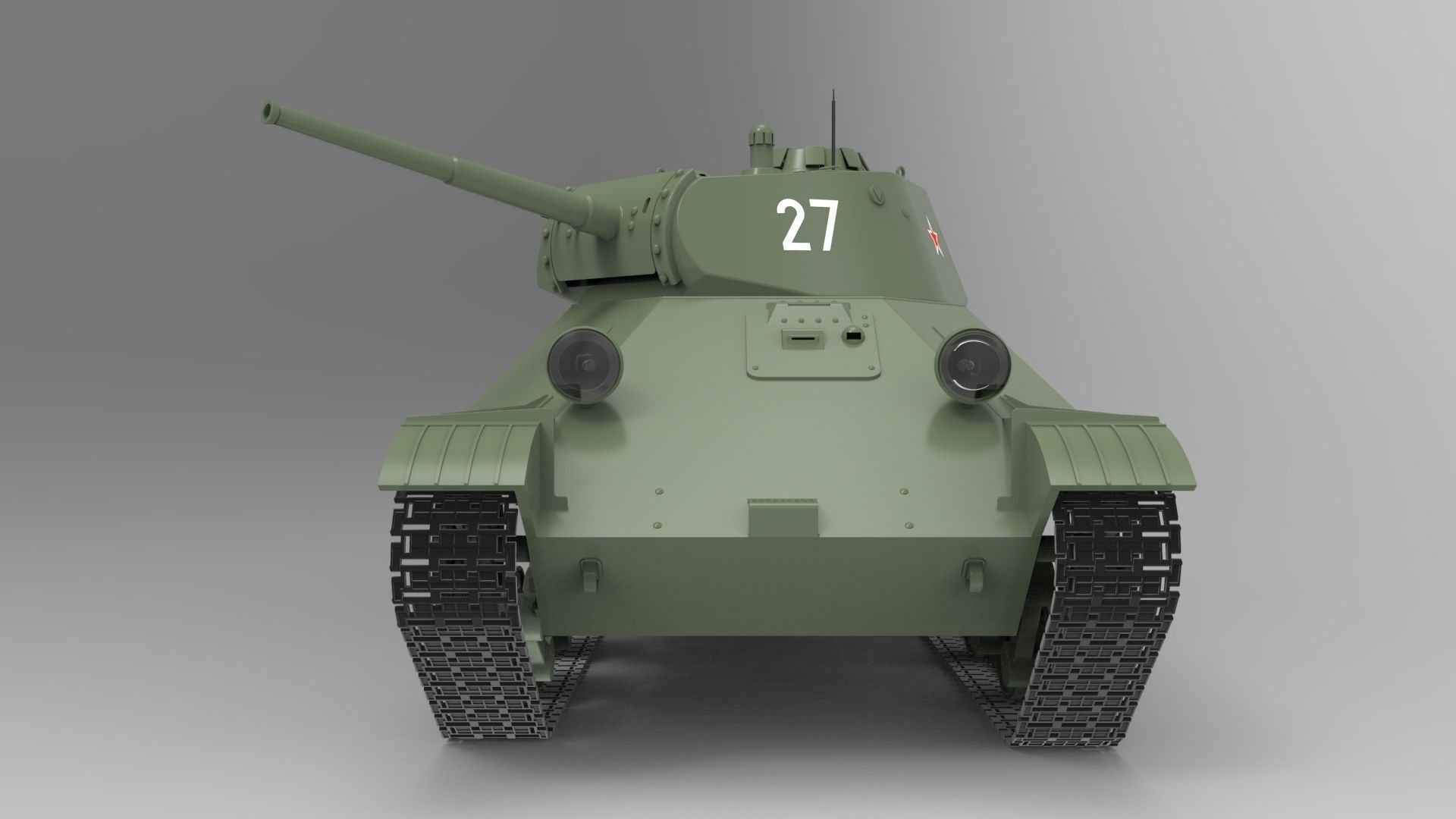 Tank T-50  Free 3D model_1