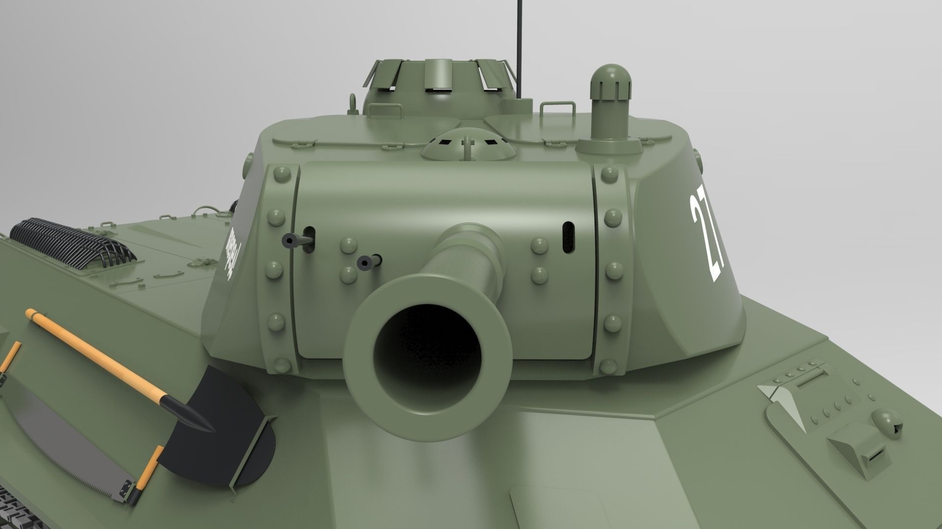 Tank T-50  Free 3D model_6