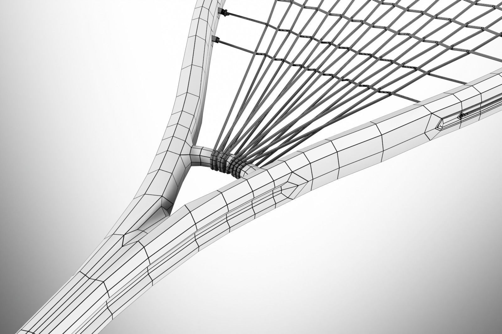 Squash racket 3D model_7