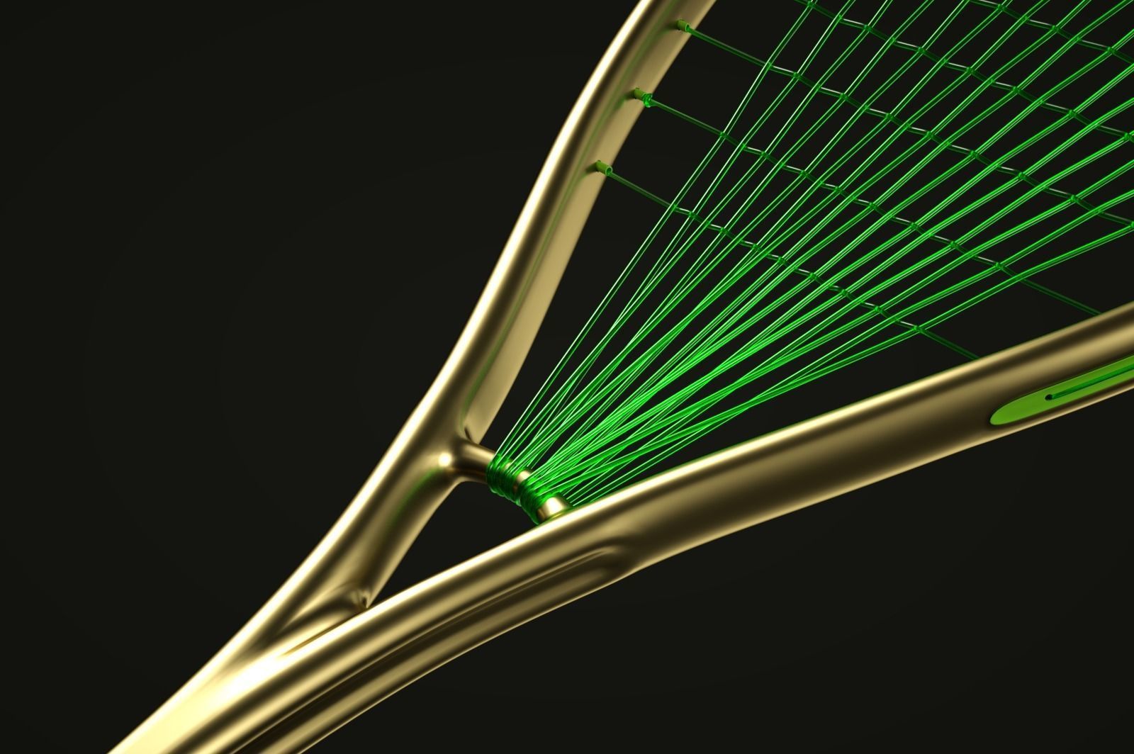 Squash racket 3D model_2
