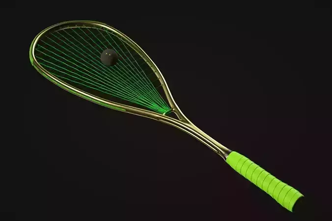 Squash racket 3D model