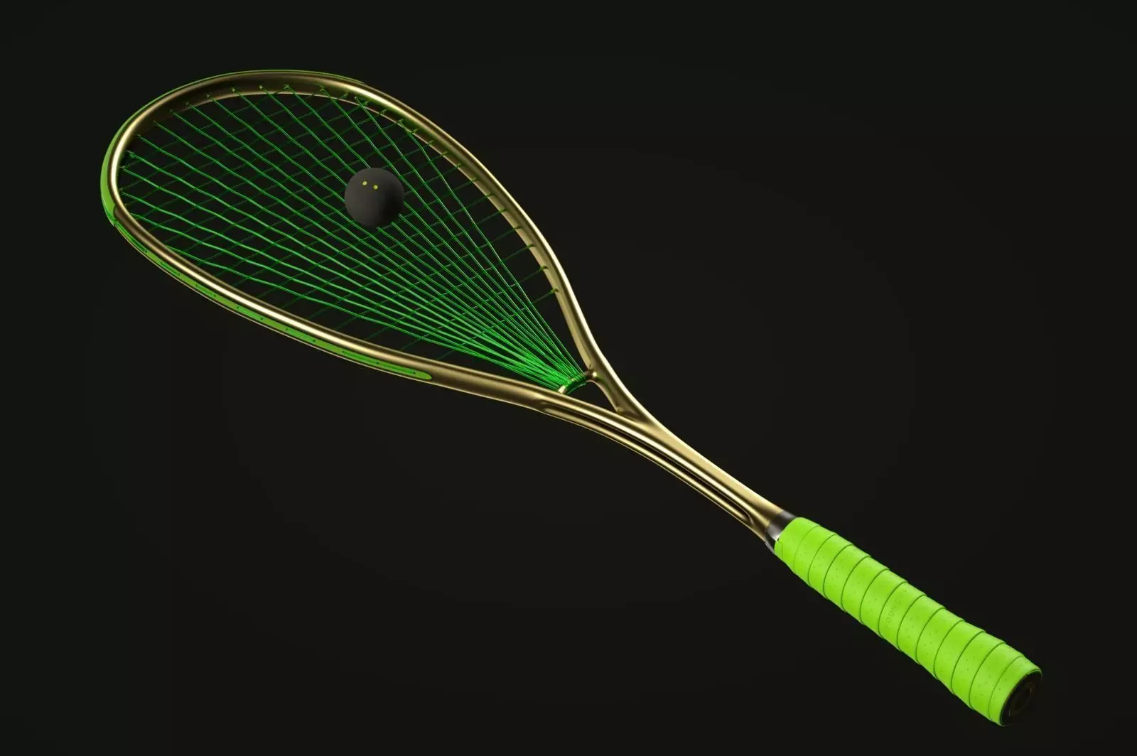 Squash racket 3D model_0