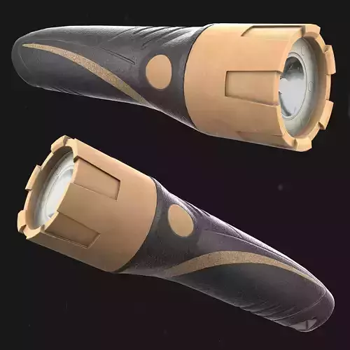Flashlight Low-Poly Game-Ready PBR Low-poly 3D model