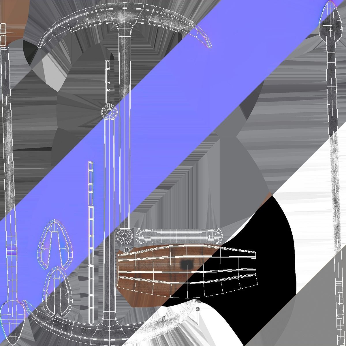 Historical Anchor PBR low poly Low-poly 3D model_6