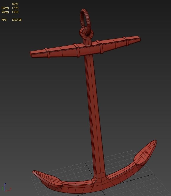 Historical Anchor PBR low poly Low-poly 3D model_3