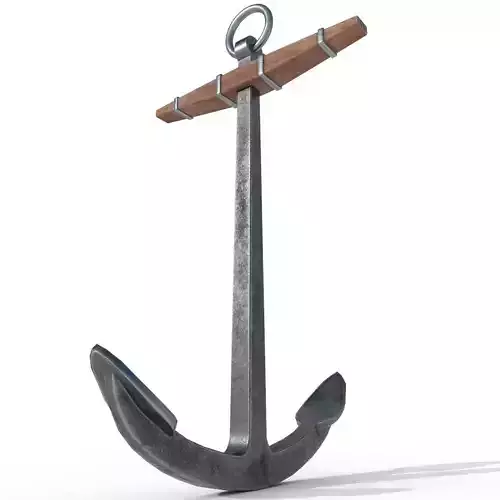 Historical Anchor PBR low poly Low-poly 3D model