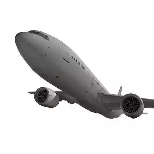 Boeing 777-200ER Generic white 3D model