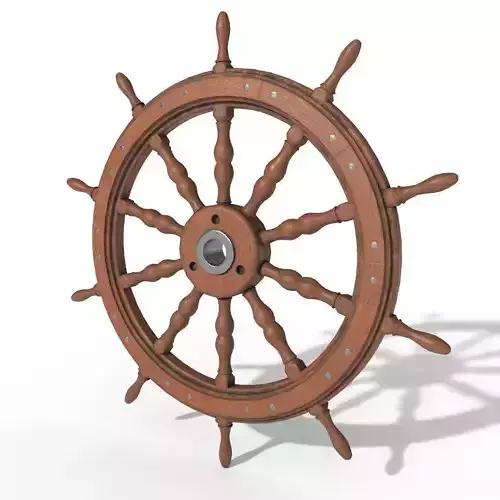 Hand Wheel of ships PBR low poly Low-poly 3D model