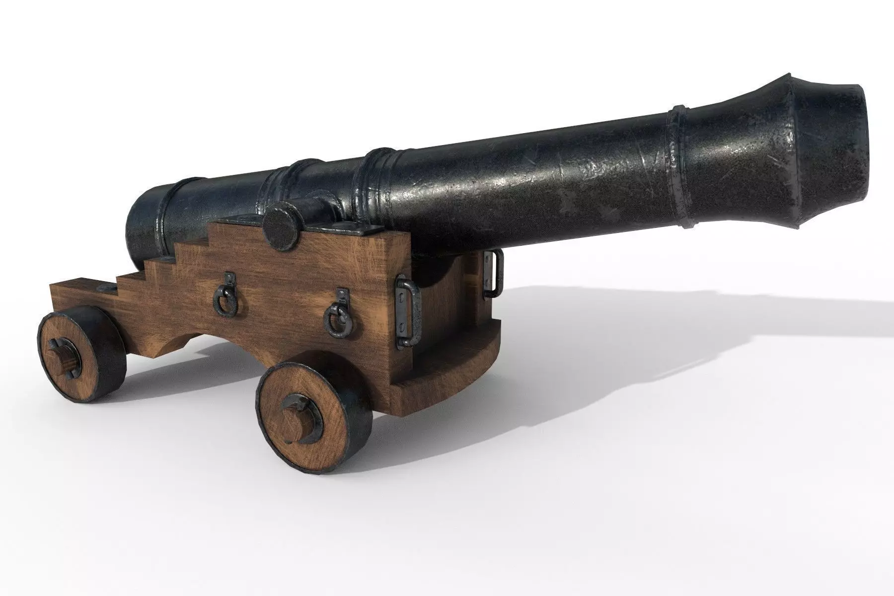Gun Of Ships PBR Low poly Low-poly 3D model_0