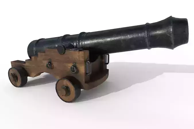 Gun Of Ships PBR Low poly