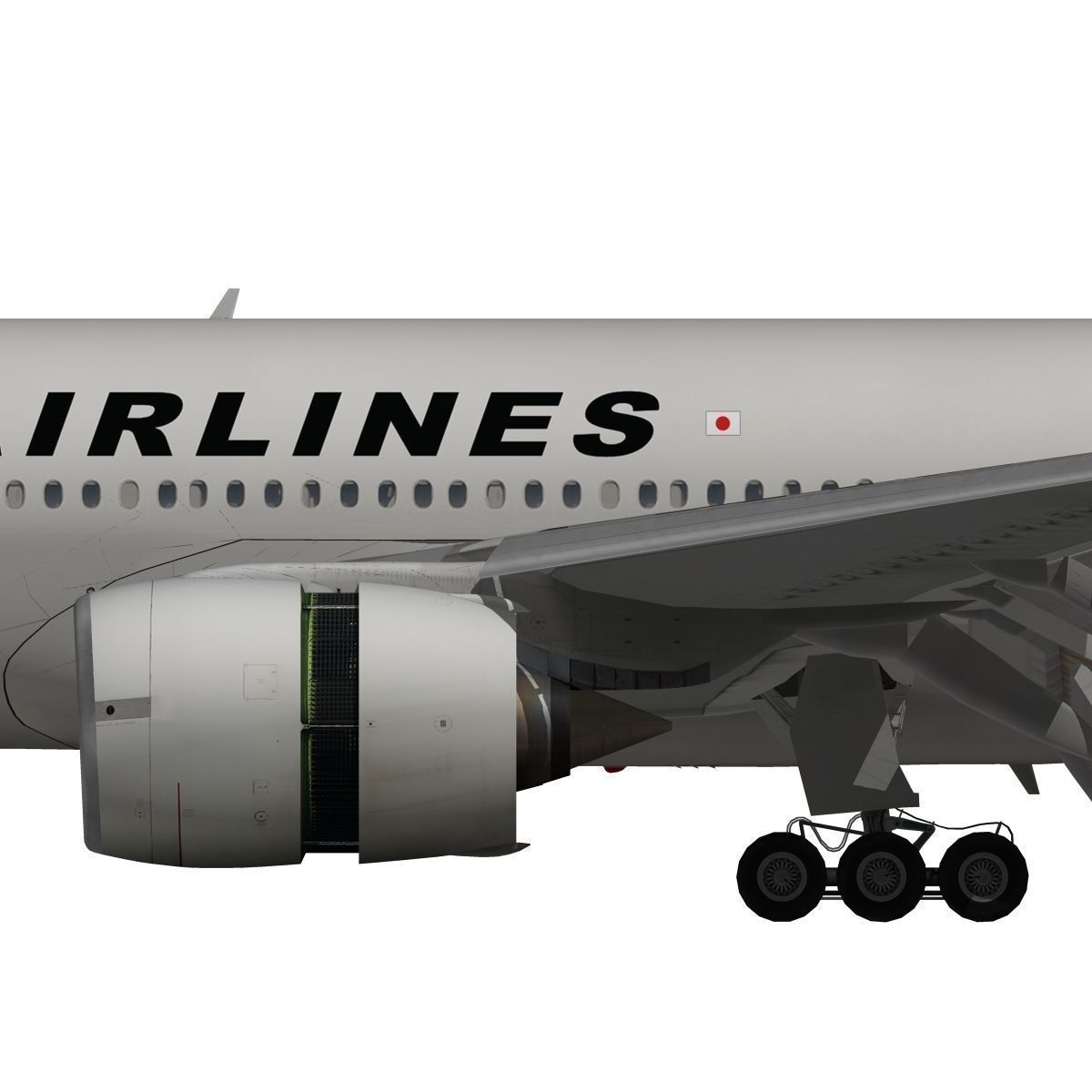 Boeing 777-200ER Japan Airlines JAL 3D model_13
