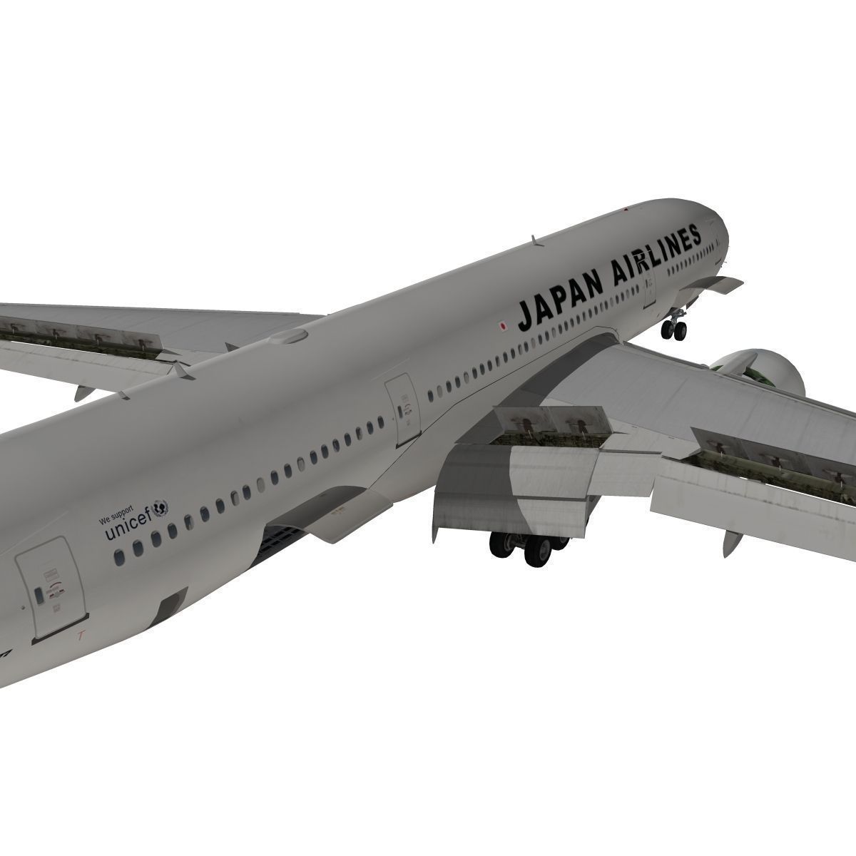 Boeing 777-200ER Japan Airlines JAL 3D model_7