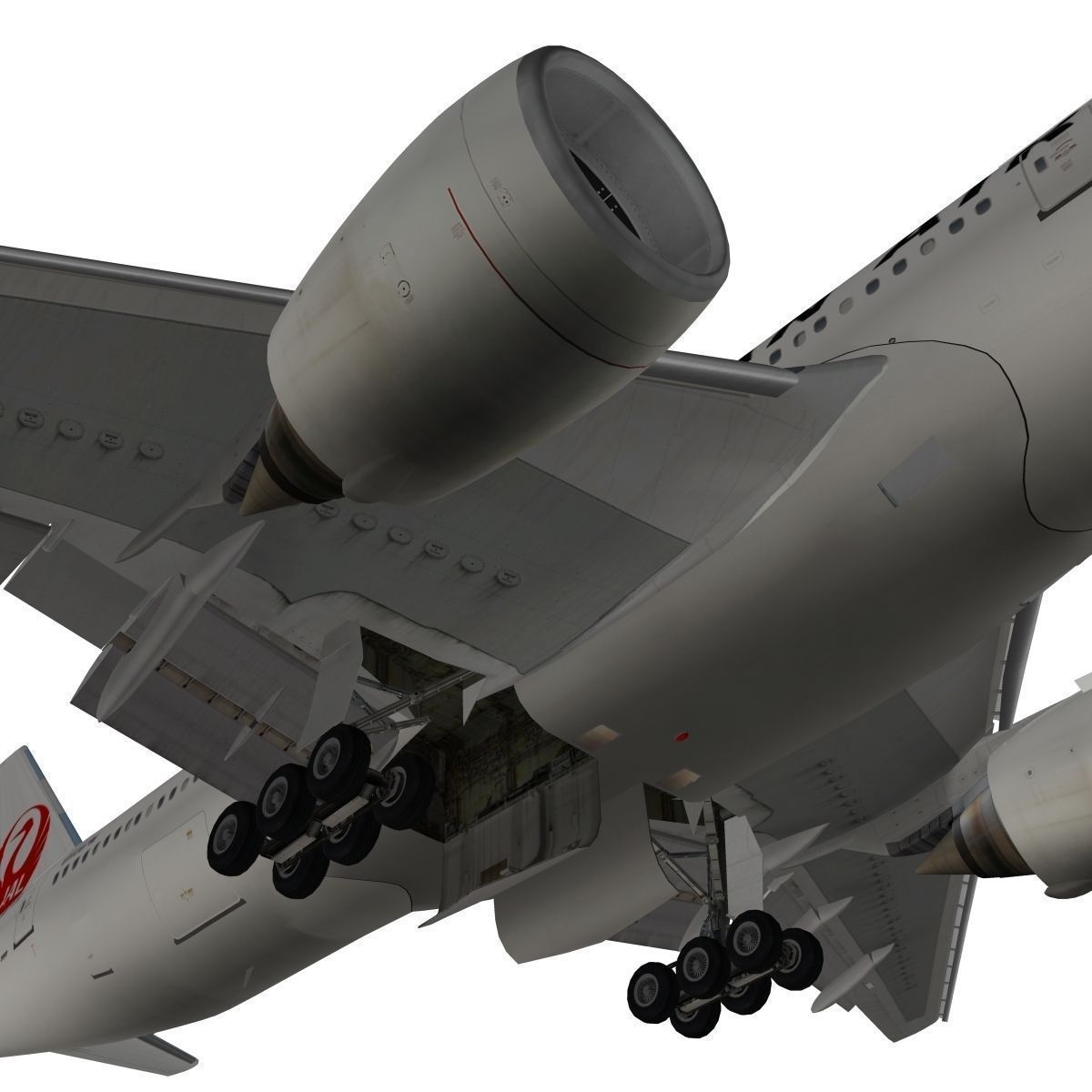 Boeing 777-200ER Japan Airlines JAL 3D model_10