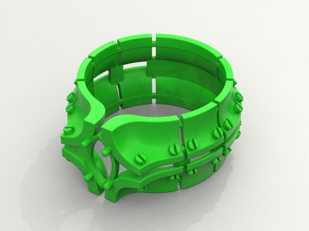 Ring bolted plates 3D print model_4