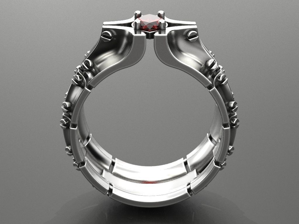 Ring bolted plates 3D print model_3