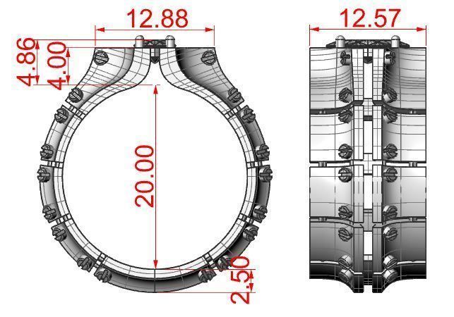 Ring bolted plates 3D print model_5