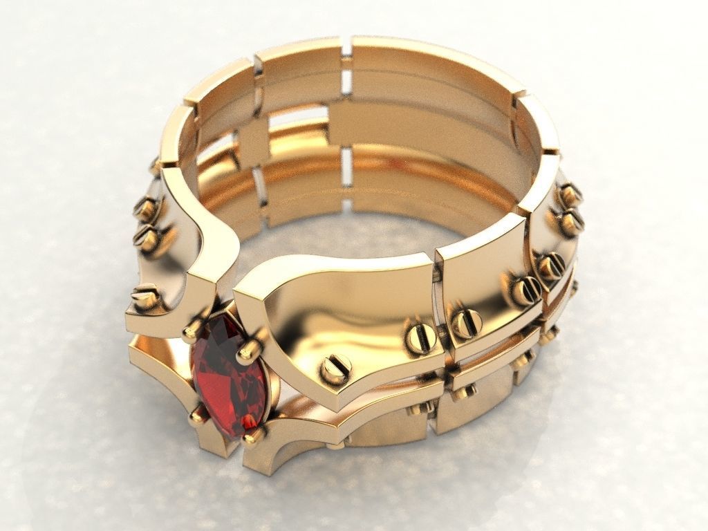 Ring bolted plates 3D print model_12