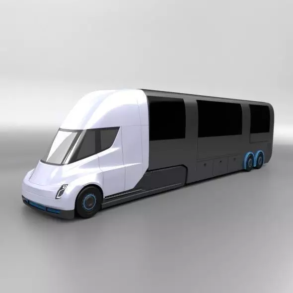 Tesla electric RV truck 3D model