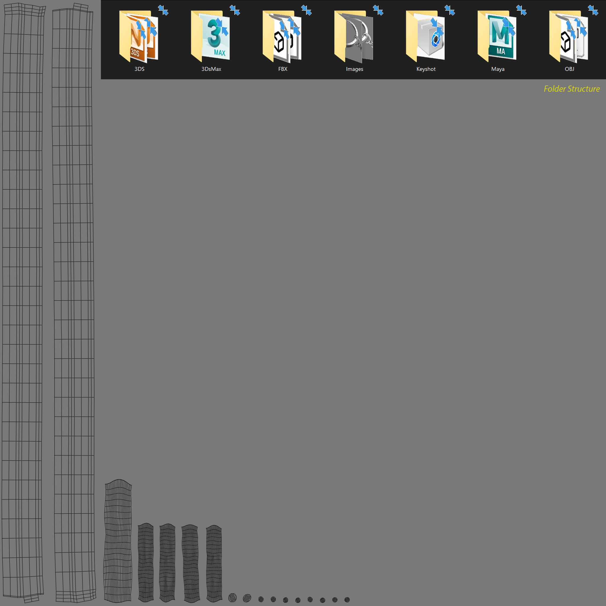 keychain 3D Model key ring with chain Low-poly 3D model_2