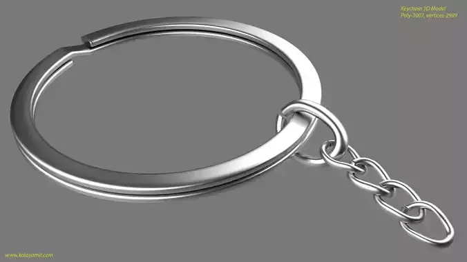 keychain 3D Model key ring with chain