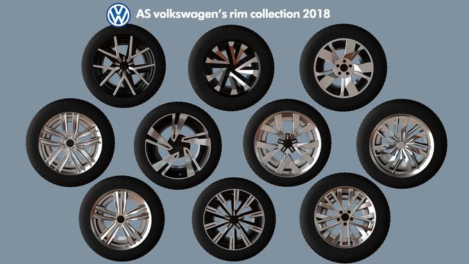 AS rims collection - VW 2018 Low-poly 3D model