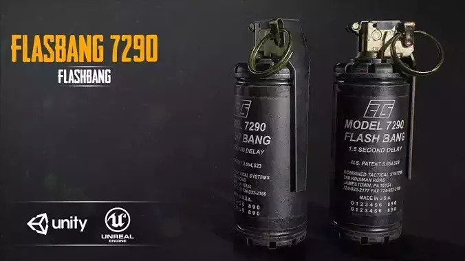 FlashBang 7290 Low-poly 3D model
