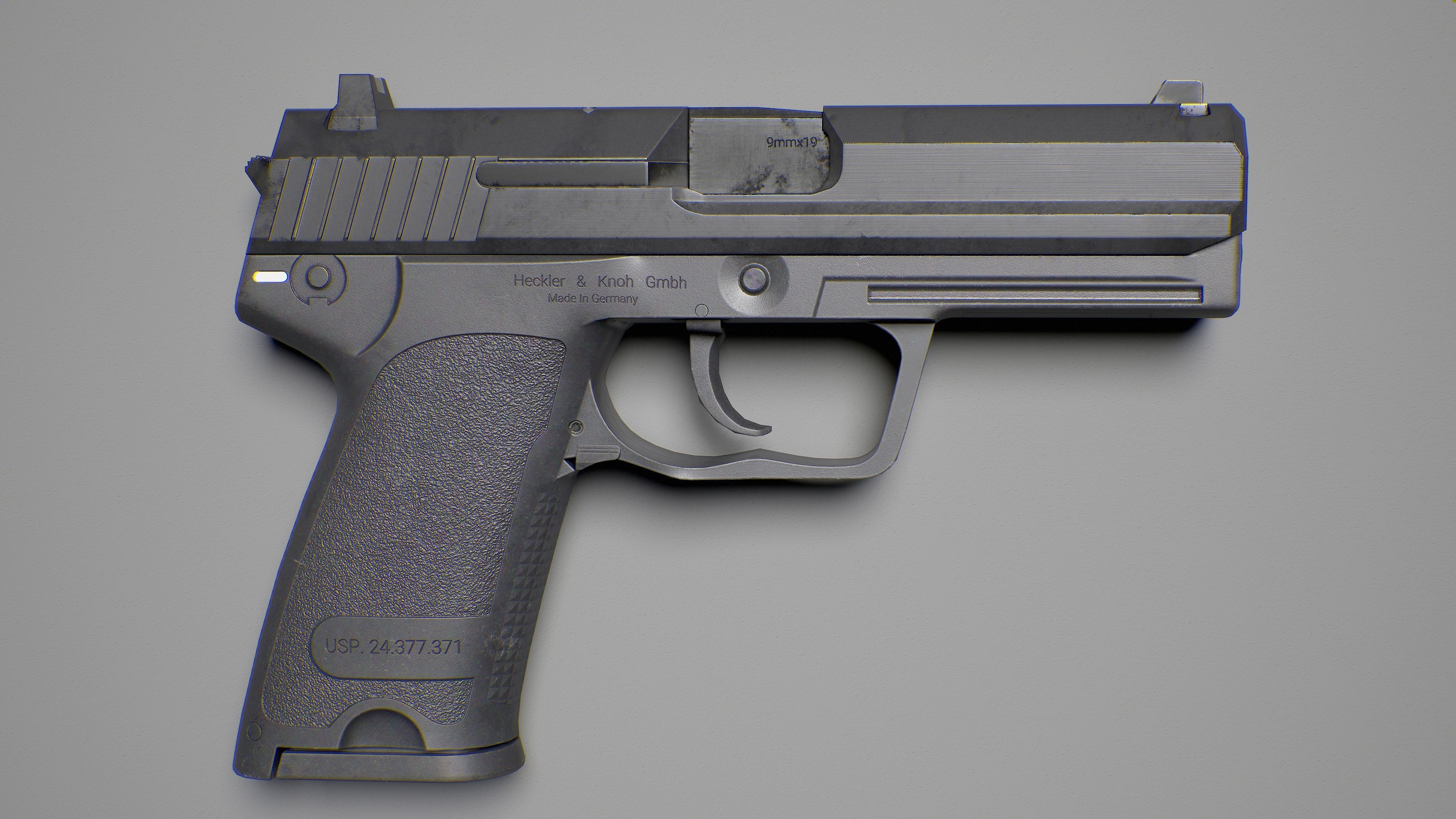 HK USP Low-poly 3D model_2