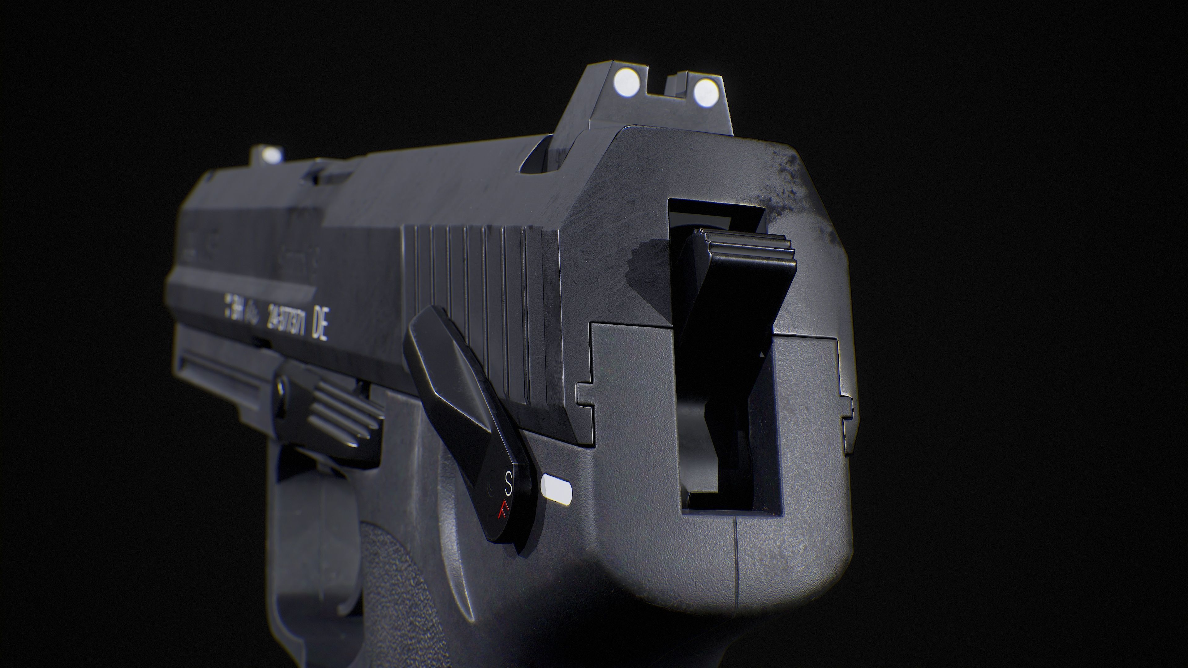 HK USP Low-poly 3D model_6